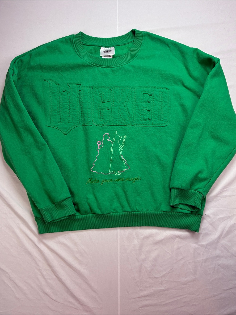 Wicked Embossed Crewneck Sweatshirt - Green